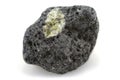 Peridot crystal and lava rock