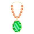 Peridot necklace mockup, realistic style