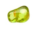 Peridot (Olivine, chrysolite) gemstone isolated Royalty Free Stock Photo