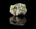 Peridote or olivine crystals Royalty Free Stock Photo