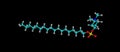 Perifosine molecular structure isolated on black