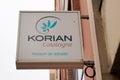 Korian sign text and brand logo French company specialized in Nursing home care for