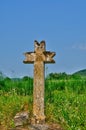 Perigord, an old cross in Vezac in Dordogne Royalty Free Stock Photo