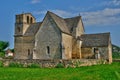 Perigord, the picturesque church of Vezac in Dordogne