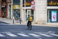 Perigueux, Dordogne, France June 03 2023 : Pedaling Parcels: Bike Delivery