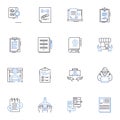 Peril line icons collection. Danger, Hazard, Risk, Threat, Menace, Vulnerability, Insecure vector and linear