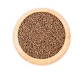 Perilla herb seeds in wooden dish