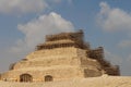 The perimeter around the Pyramid of Djoser or Step pyramid at Saqqara Egypt