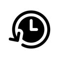 Period of time black glyph ui icon