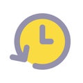Period of time flat color ui icon Royalty Free Stock Photo
