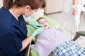 Periodic dental exam for kids concept