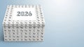 Periodic Table Block with 2026 Printed on Surface Royalty Free Stock Photo