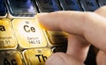 Periodic table. Chemical elements. Cerium, symbol CE Royalty Free Stock Photo