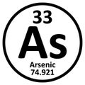 Periodic table element arsenic icon