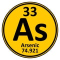 Periodic table element arsenic icon