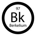 Periodic table element berkelium icon vector Royalty Free Stock Photo