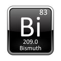 The periodic table element Bismuth. Vector illustration Royalty Free Stock Photo