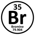Periodic table element bromine icon