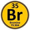 Periodic table element bromine icon Royalty Free Stock Photo