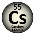 Periodic table element caesium icon Royalty Free Stock Photo