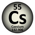 Periodic table element caesium icon