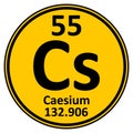 Periodic table element caesium icon Royalty Free Stock Photo