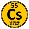 Periodic table element caesium icon