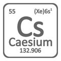 Periodic table element caesium icon.