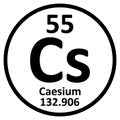 Periodic table element caesium icon Royalty Free Stock Photo