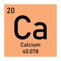 Periodic table element Calcium icon