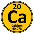 Periodic table element calcium icon