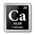 The periodic table element Calcium. Vector illustration Royalty Free Stock Photo