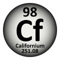 Periodic table element californium icon