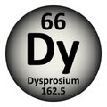 Periodic table element dysprosium icon Royalty Free Stock Photo
