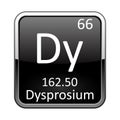 The periodic table element Dysprosium. Vector illustration Royalty Free Stock Photo