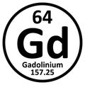 Periodic table element gadolinium icon Royalty Free Stock Photo