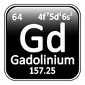 Periodic table element gadolinium icon.