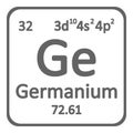 Periodic table element germanium icon. Royalty Free Stock Photo