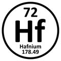 Periodic table element hafnium icon Royalty Free Stock Photo
