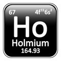 Periodic table element holmium icon. Royalty Free Stock Photo