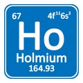 Periodic table element holmium icon. Royalty Free Stock Photo