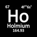 Periodic table element holmium icon. Royalty Free Stock Photo