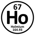 Periodic table element holmium icon Royalty Free Stock Photo