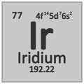 Periodic table element iridium icon Royalty Free Stock Photo