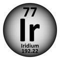 Periodic table element iridium icon Royalty Free Stock Photo