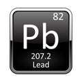 The periodic table element Lead. Vector illustration