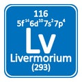 Periodic table element livermorium icon. Royalty Free Stock Photo