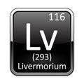 The periodic table element Livermorium. Vector illustration