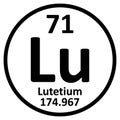 Periodic table element lutetium icon Royalty Free Stock Photo