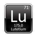The periodic table element Lutetium. Vector illustration Royalty Free Stock Photo